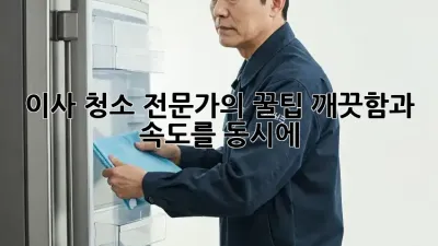 이사 청소 전문가의 꿀팁: 깨끗함과 속도를 동시에!
